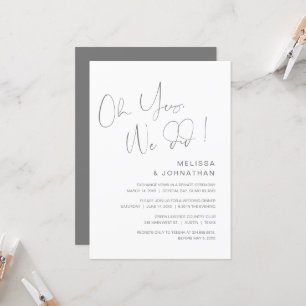 Oh ja, das haben wir, Hochzeits-Elopement-Party-Ei Einladung