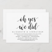 Oh ja, das tanzten wir beim Hochzeitsessen Einladung (Vorne/Hinten)