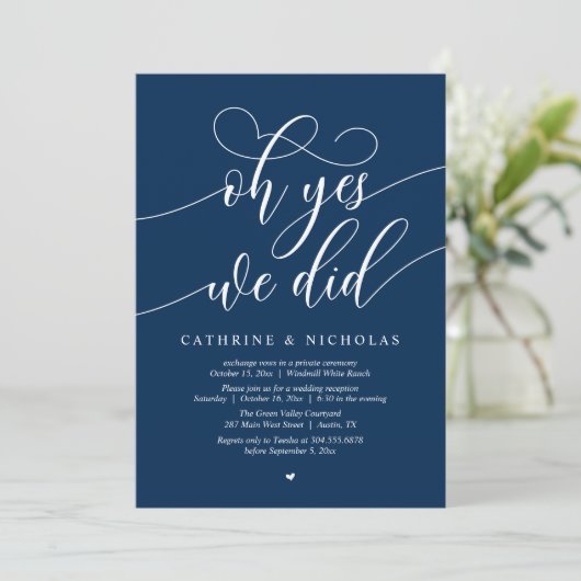 Oh ja, das taten wir, die moderne Rezeption der Sk Einladung (Stehend Vorderseite)