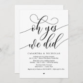 Oh ja, das taten wir, die moderne Rezeption der Sk Einladung (Vorne/Hinten)