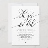 Oh ja, das taten wir, die moderne Rezeption der Sk Einladung (Vorderseite)