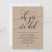 Oh ja, das taten wir, die moderne Rezeption der Sk Einladung (Vorderseite)