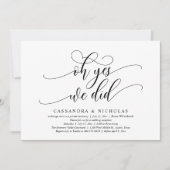 Oh ja, das taten wir, die moderne romantische Hoch Einladung (Vorderseite)