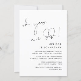 Oh ja, das taten wir, Hochzeitsfeier-Party Einladu Einladung