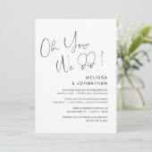 Oh ja, das taten wir, Hochzeitsfeier-Party Einladu Einladung (Stehend Vorderseite)