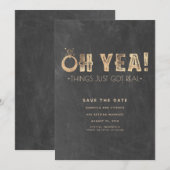 Oh ja, die Dinge Got einfach echt | Funny Save the Date (Vorne/Hinten)
