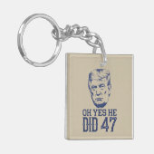 Oh ja, er tat 47 Trump 2024 Schlüsselanhänger (Vorderseite links)