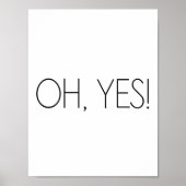 Oh ja! - MINIMALISTISCH Poster (Vorne)