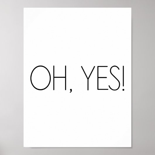 Oh ja! - MINIMALISTISCH Poster (Vorne)