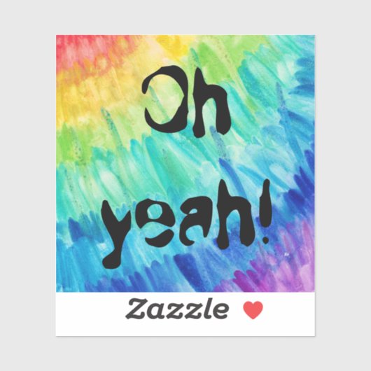 Oh ja Regenbogen Aufkleber (Blatt)