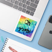 Oh ja Regenbogen Aufkleber (Laptop mit iPhone)