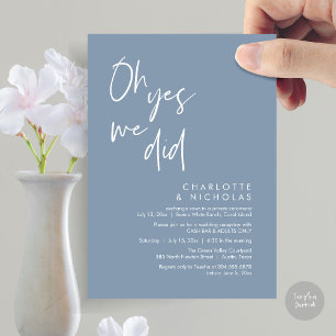 Oh ja, wir haben das getan, Hochzeitsessen Party C Einladung