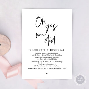 Oh ja, wir haben das getan, Hochzeitsessen Party C Einladung