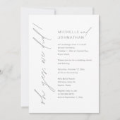 Oh ja, wir haben das getan, Hochzeitsfeier-Abendes Einladung (Vorderseite)