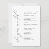 Oh ja, wir haben das getan, Hochzeitsfeier-Abendes Einladung (Vorderseite)