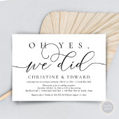 Oh ja, wir haben Hochzeitsfeier eingeladen Einladung