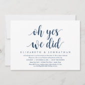 Oh ja, wir tanzten beim Hochzeitsfest beim Abendes Einladung (Vorderseite)