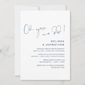 Oh ja, wir taten es, das Hochzeitsfeier-Party, Nav Einladung (Vorderseite)