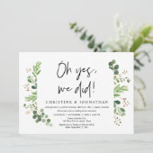 Oh ja, wir taten es, Hochzeitsfeier-Party Einladung (Stehend Vorderseite)