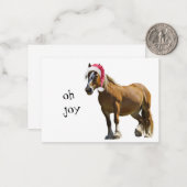 Oh Joy Christmas Horse Card Mitteilungskarte (Vorderseite/Rückseite Beispiel)