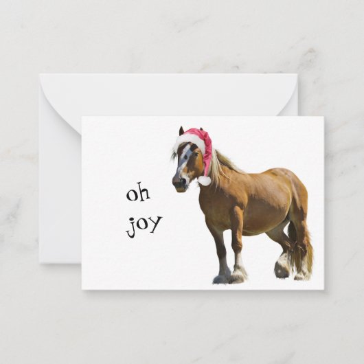 Oh Joy Christmas Horse Card Mitteilungskarte (Vorderseite)