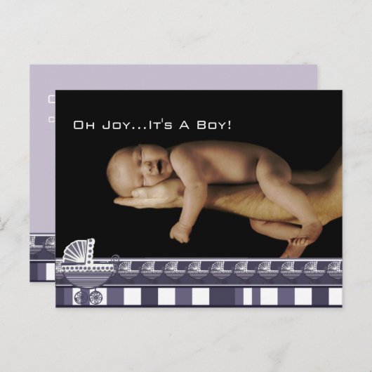 Oh, Joy. Das ist ein Baby! Lila könnte Junge oder Postkarte (Vorne/Hinten)