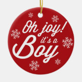 Oh, Joy Es ist eine junge Foto Urlaub Geburtstagsk Keramik Ornament (Vorne)
