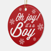 Oh, Joy Es ist eine junge Foto Urlaub Geburtstagsk Keramik Ornament (Links)