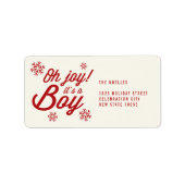 Oh, Joy Es ist eine junge Snowflakes Holiday Gebur Adressaufkleber (Vorne)