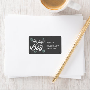 Oh, Joy Es ist eine junge Snowflakes Holiday Gebur Adressaufkleber