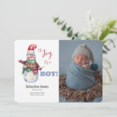 Oh Joy Foto Baby Boy Geburtsankündigung Ankündigung (Stehend Vorderseite)