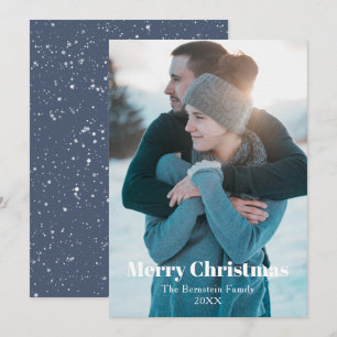 Oh Joy Foto Blue Snowy Weihnachtskarte Feiertagskarte