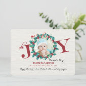 Oh Joy Holiday Foto Geburtsankündigung Feiertagskarte (Stehend Vorderseite)