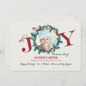 Oh Joy Holiday Foto Geburtsankündigung Feiertagskarte (Vorne/Hinten)