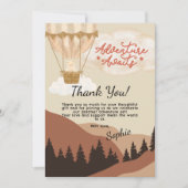 Oh Junge, Abenteuer warten, Heißluftballon Dankeskarte (Vorderseite)