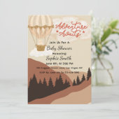 Oh Junge, Abenteuer wartet, Hot Air Ballon Einladung (Stehend Vorderseite)