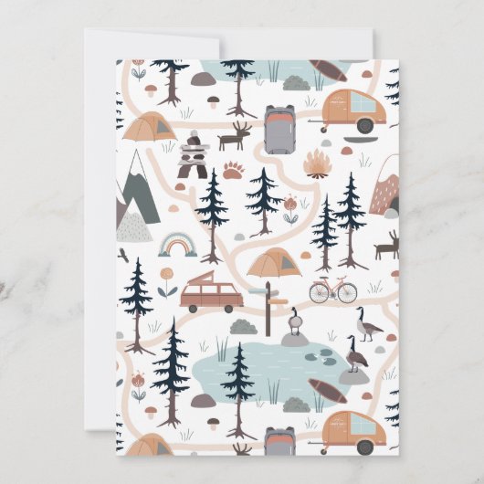 Oh Junge, Abenteuer wartet, Hot Air Ballon Einladung (Rückseite)