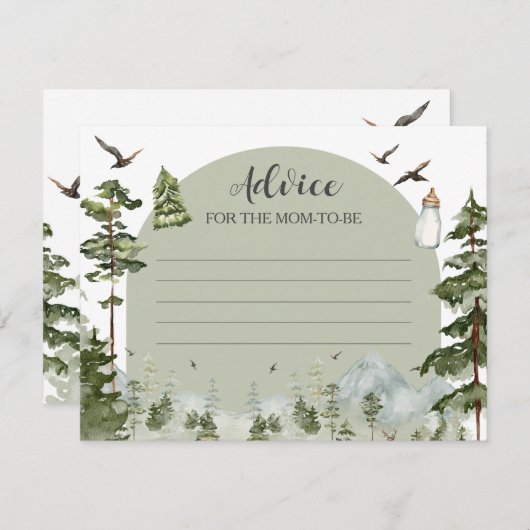 Oh Junge Adventure Pine Forest Advisor für Mama Begleitkarte (Vorne/Hinten)