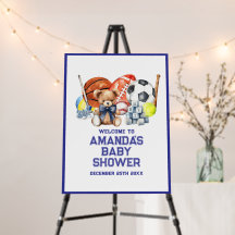 Oh Junge ALL STAR SPORT Baby Shower Begrüßung