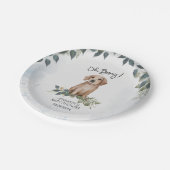 Oh Junge! Baby-Dusche für Heimkinohunde Pappteller (Schrägansicht)