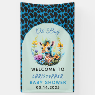 Oh Junge! Baby Giraffe Baby Dusche Banner