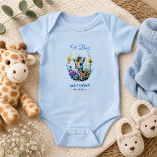 Oh Junge! Baby-Giraffe-Baby-Shower Baby Strampler