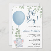 Oh Junge Baby Shower Einladung (Vorderseite)