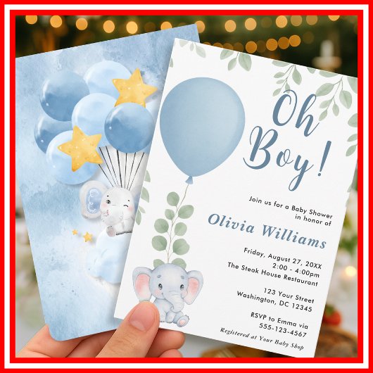 Oh Junge Baby Shower Einladung
