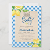 Oh Junge Baby Shower Einladung mit Zitrone (Vorderseite)
