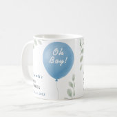Oh Junge Baby Shower Kaffeetasse (Vorderseite Links)