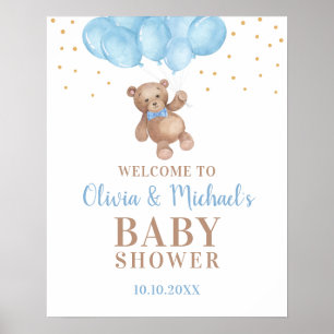 Oh Junge Baby Shower Party Willkommensposter Poster