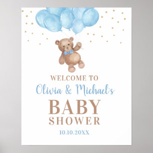 Oh Junge Baby Shower Party Willkommensposter Poster