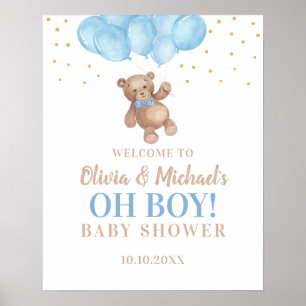 Oh Junge Baby Shower Party Willkommensposter Poster