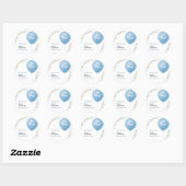 Oh Junge Baby Shower Runder Aufkleber (Blatt)
